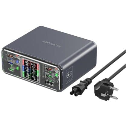 Φορτιστής 4smarts Lucid Gan Diy 360w Με 5x USB-C Και 1x USB-A - Γκρι