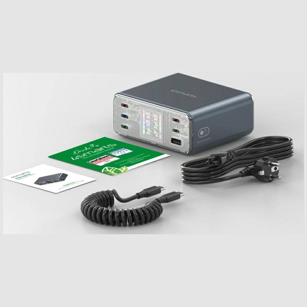 Φορτιστής 4smarts Lucid Gan Diy 360w Με 5x USB-C Και 1x USB-A - Γκρι - Image 5