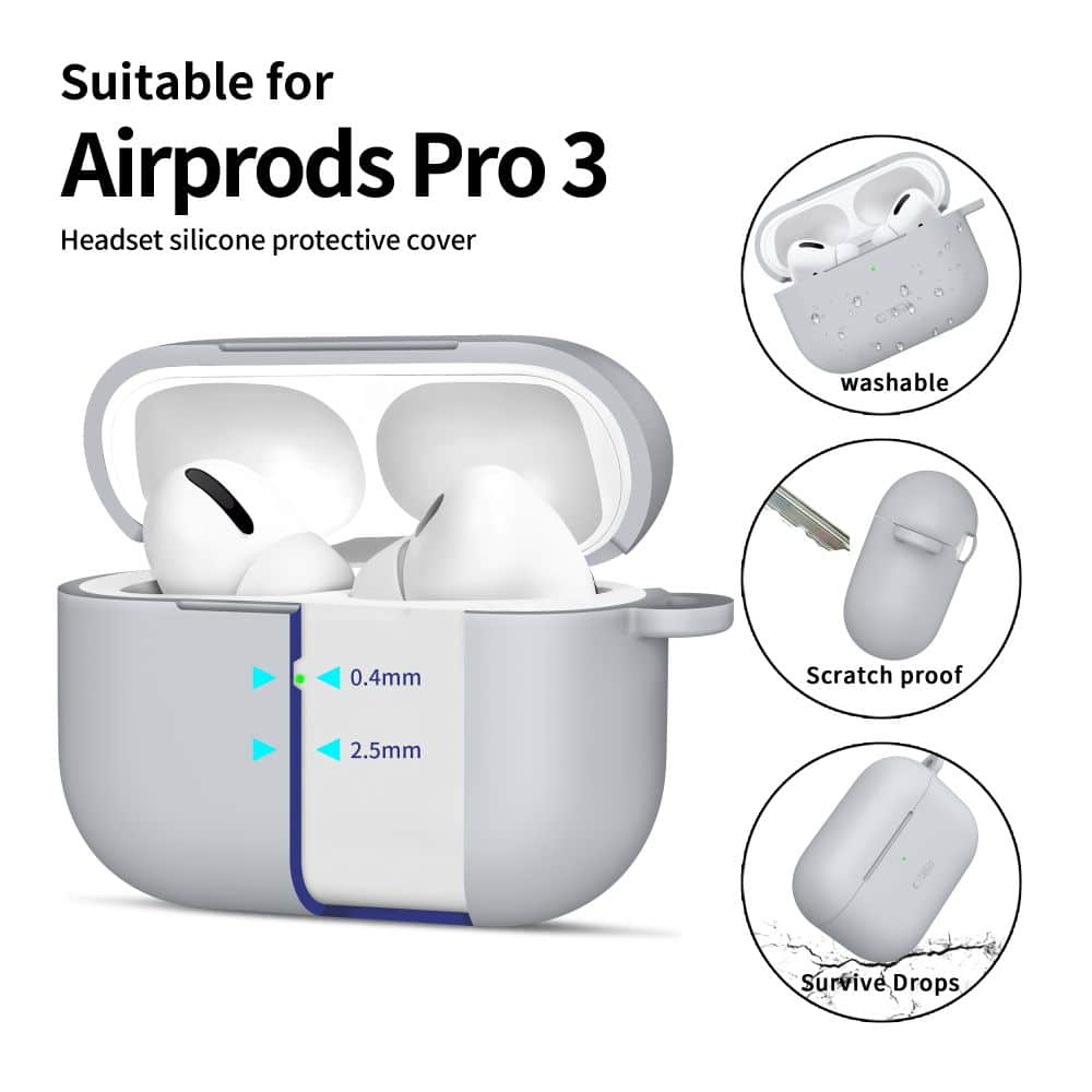 Tech-Protect Σιλικονενιος Γατσος Για Apple Airpods Pro 3 Γκρι - Image 4