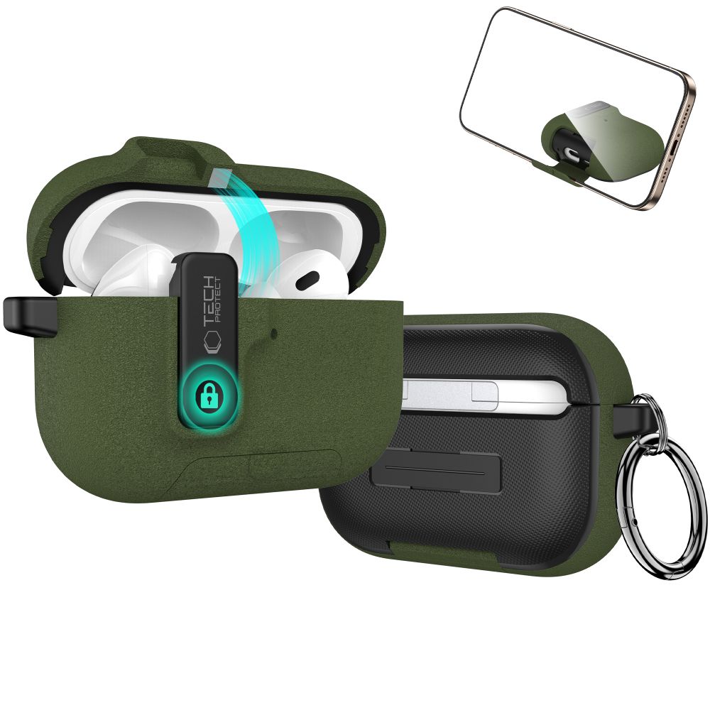 Tech-Protect Slim Hook Για Apple Airpods Pro 3 Πρασινο Ελαιολαδου - Image 4