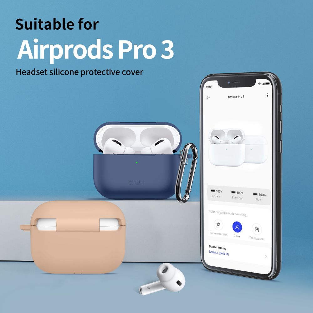 Tech-Protect Σιλικονενια Θηκη Με Γατζο Για Apple Airpods Pro 3 Μαυρη - Image 5