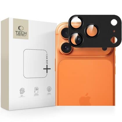 Μαύρη θήκη προστασίας κάμερας Tech-Protect Camfull Fit+ για iPhone 17 Pro Max