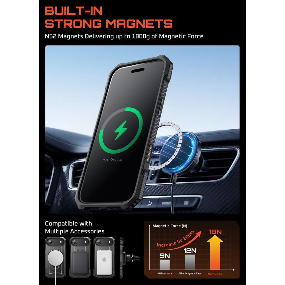 Supcase UB GRIP - θήκη για Apple iPhone Air - Μαύρο - Image 5