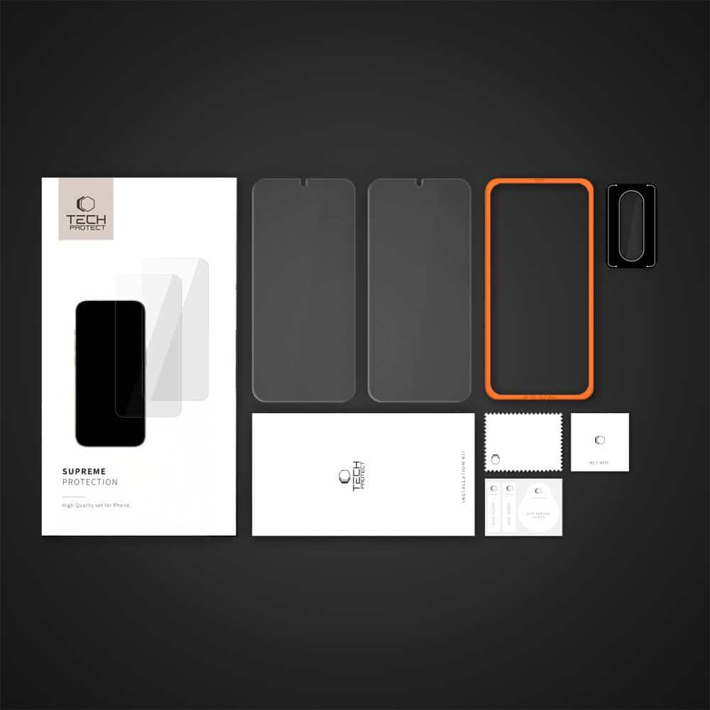 Συνολο Tempered Glass Tech-Protect Supreme Easy Set 3-Πακ Για Galaxy A17 4g / 5g Διαφανο - Image 7