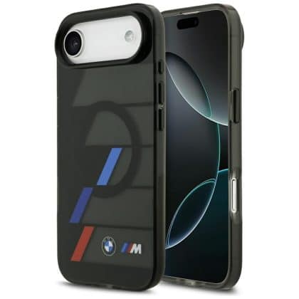 Θήκη Magsafe Bmw M Iml Με Μεταλλικά Κουμπιά Και Τρίχρωμες Γραμμές Για iPhone Air Μαύρη