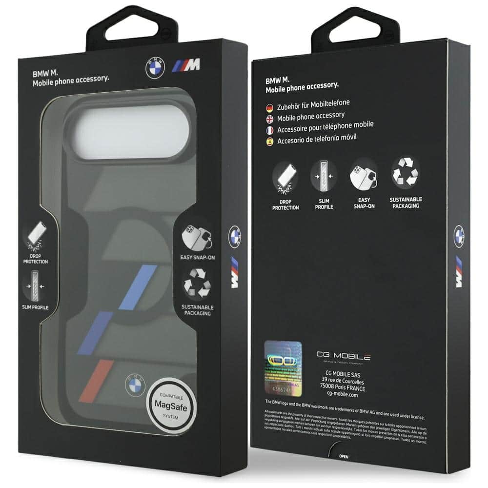 Θήκη Magsafe Bmw M Iml Με Μεταλλικά Κουμπιά Και Τρίχρωμες Γραμμές Για iPhone Air Μαύρη - Image 8