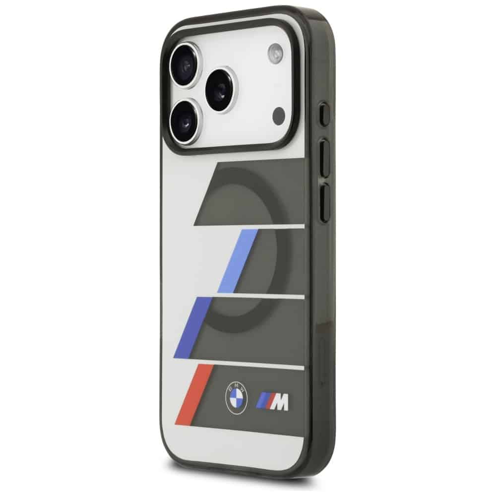 Θήκη Magsafe Bmw M Iml Με Μεταλλικά Κουμπιά Και Τριχρωμές Γραμμές Για iPhone 17 Pro Max Ανθρακί - Image 2