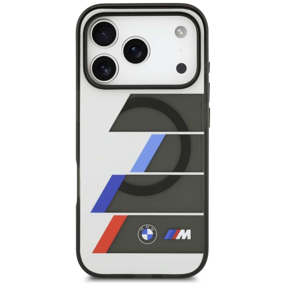 Θήκη Magsafe Bmw M Iml Με Μεταλλικά Κουμπιά Και Τριχρωμές Γραμμές Για iPhone 17 Pro Max Ανθρακί - Image 3