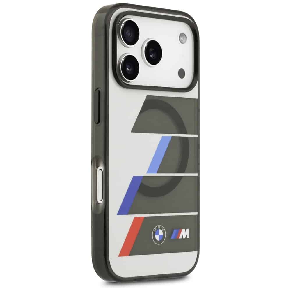 Θήκη Magsafe Bmw M Iml Με Μεταλλικά Κουμπιά Και Τριχρωμές Γραμμές Για iPhone 17 Pro Max Ανθρακί - Image 4