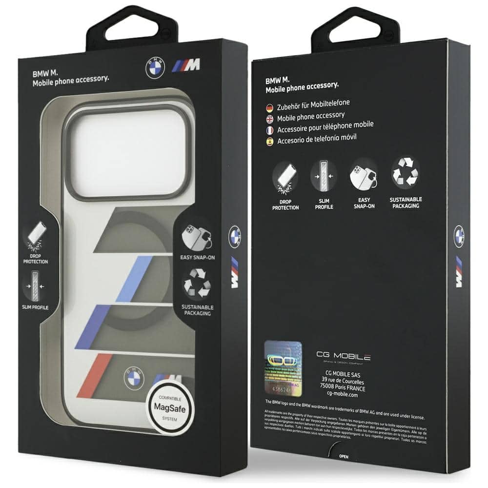 Θήκη Magsafe Bmw M Iml Με Μεταλλικά Κουμπιά Και Τριχρωμές Γραμμές Για iPhone 17 Pro Max Ανθρακί - Image 8