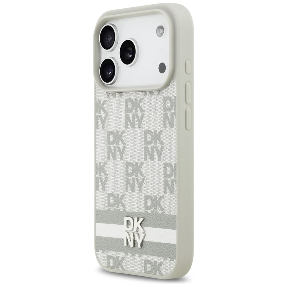 DKNY Καρό με Εκτυπωμένες Ράγες - θήκη για Apple iPhone 17 Pro - Μπεζ - Image 2