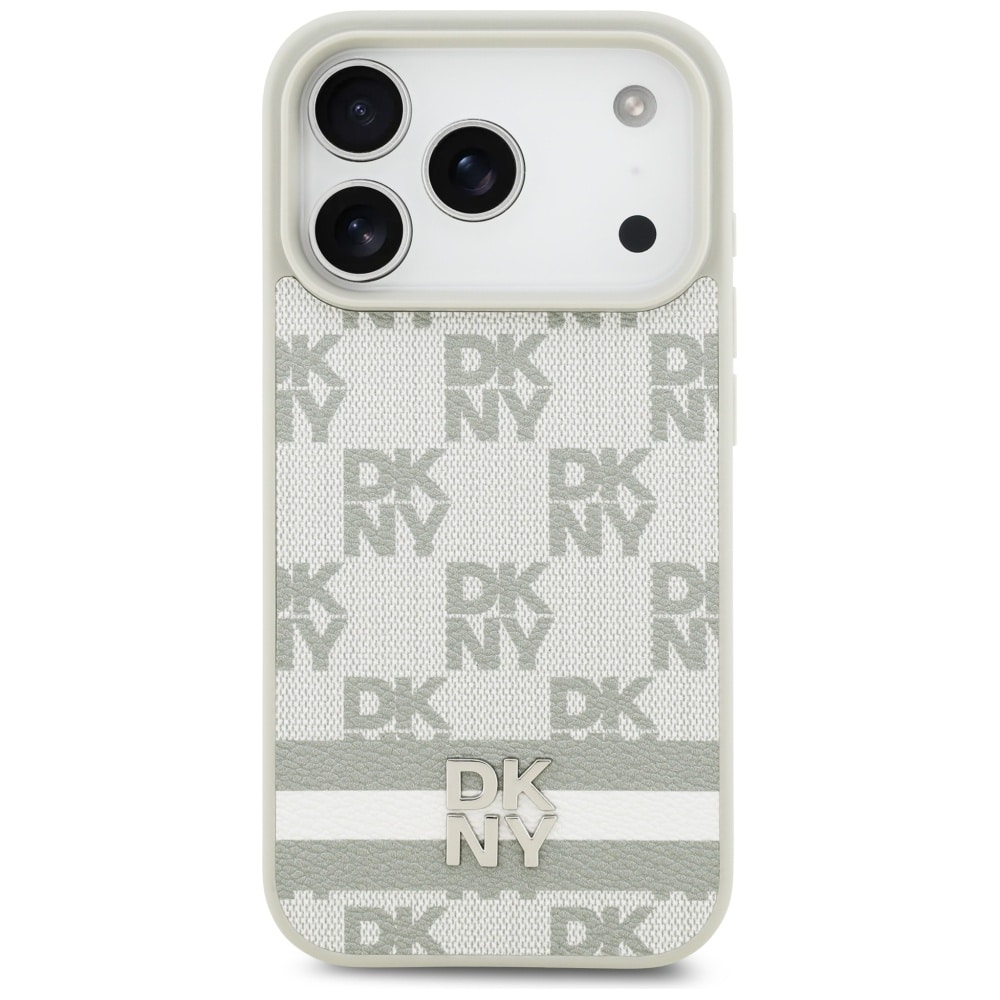 DKNY Καρό με Εκτυπωμένες Ράγες - θήκη για Apple iPhone 17 Pro - Μπεζ - Image 3