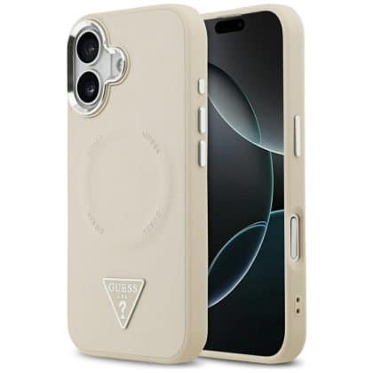 Θήκη Magsafe Guess Triangle Logo Για iPhone 17 Μπεζ