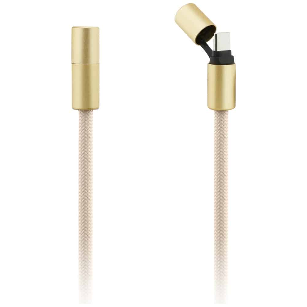 Λουράκι Guess Cbdy 4g Charm USB-C/usb-C 150 Cm Μπεζ - Image 3