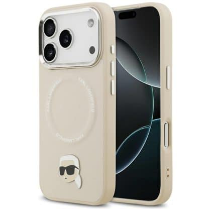 Θήκη Magsafe Karl Lagerfeld Karl Pin Για iPhone 17 Pro Max Μπεζ