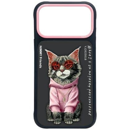 Nimmy Glasses Cool Cat - θήκη για Apple iPhone 17 Pro Max - Μαύρο