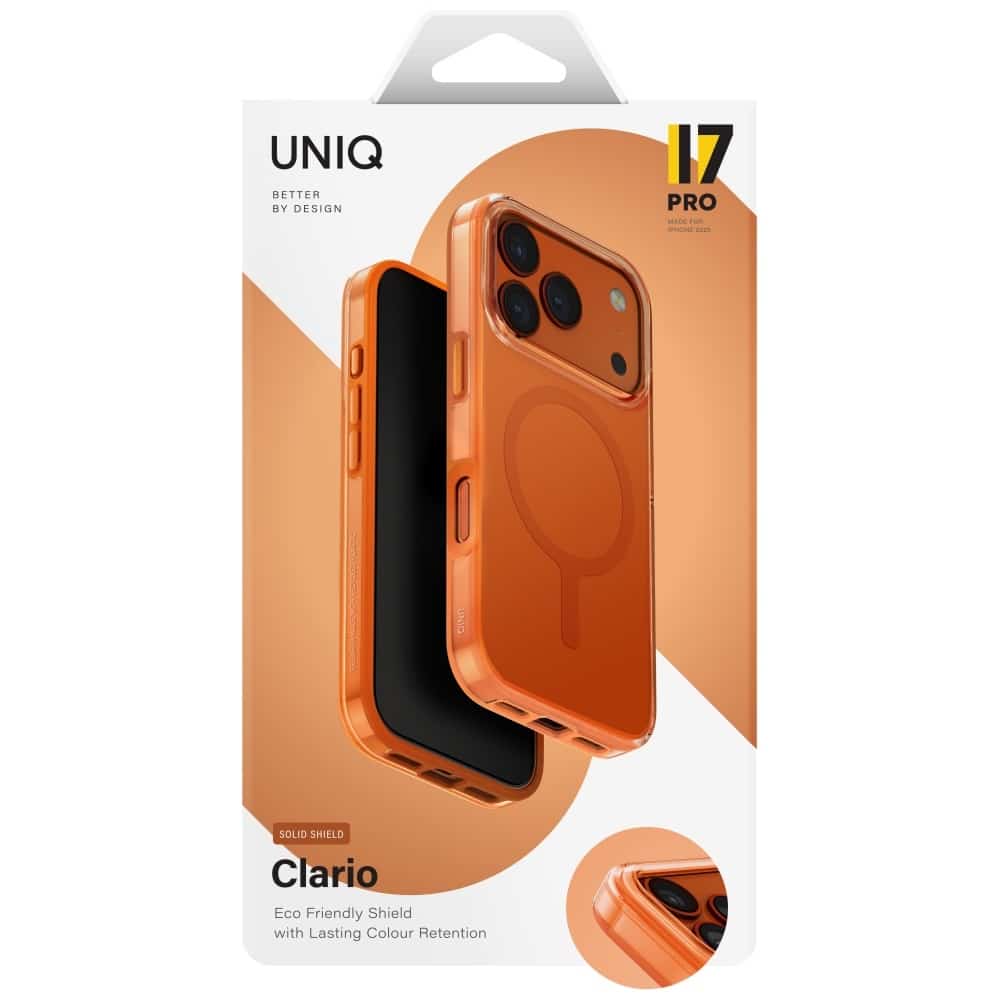 UNIQ Clario Magclick Charging - θήκη για Apple iPhone 17 Pro - Πορτοκαλί - Image 5