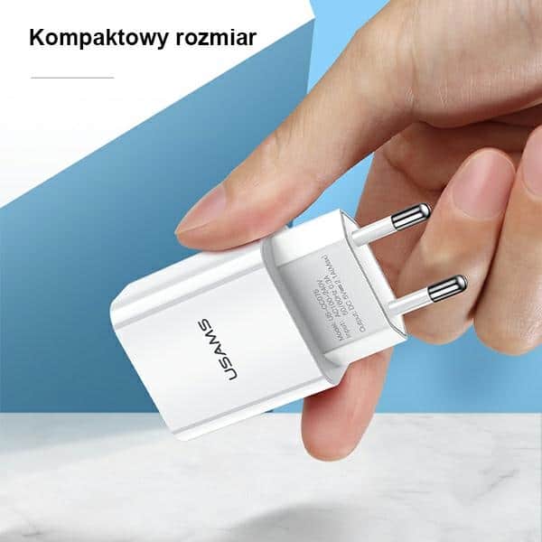 Usams Φορτιστής Τοίχου 1xusb T18 2.1a (μόνο Κεφαλή) Λευκός - Γρήγορη Φόρτιση Cc075tc01 - Image 4