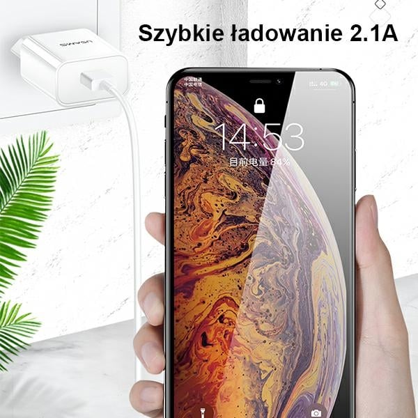 Usams Φορτιστής Τοίχου 1xusb T18 2.1a (μόνο Κεφαλή) Λευκός - Γρήγορη Φόρτιση Cc075tc01 - Image 5