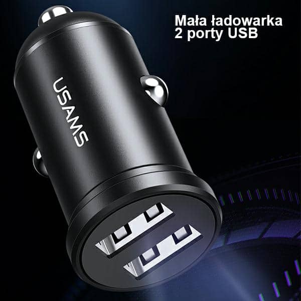 Φορτιστής Αυτοκινήτου Usams 2xusb 2.4a Mini Μαύρος Cc114tc01 (us-Cc114) - Image 2