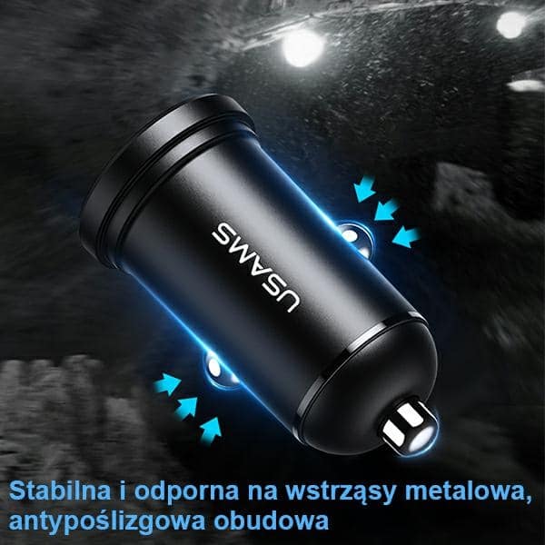 Φορτιστής Αυτοκινήτου Usams 2xusb 2.4a Mini Μαύρος Cc114tc01 (us-Cc114) - Image 6