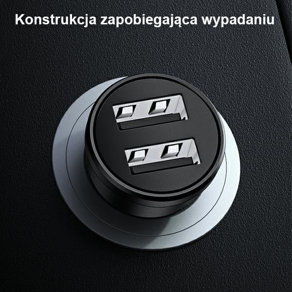 Φορτιστής Αυτοκινήτου Usams 2xusb 2.4a Mini Μαύρος Cc114tc01 (us-Cc114) - Image 7