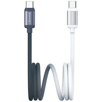 Καλώδιο Usams Bicolor Series Sj756 Pd 60w USB-C/usb-C 1.2μ Μαύρο Και Λευκό