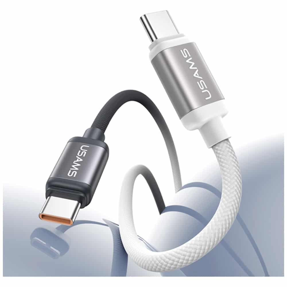 Καλώδιο Usams Bicolor Series Sj756 Pd 60w USB-C/usb-C 1.2μ Μαύρο Και Λευκό - Image 3