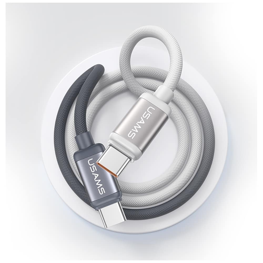 Καλώδιο Usams Bicolor Series Sj756 Pd 60w USB-C/usb-C 1.2μ Μαύρο Και Λευκό - Image 6