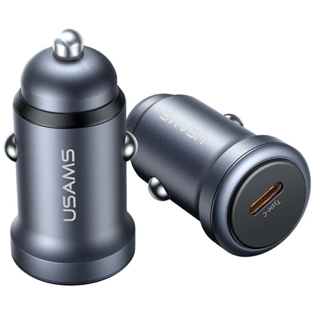 Φορτιστής Αυτοκινήτου Usams Cc321 Αλουμινίου 30w Pd USB-C - Image 2