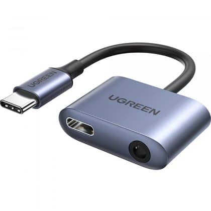 USB-C To 3.5mm / USB-C Audio Adapter Ugreen Cm231, Grey