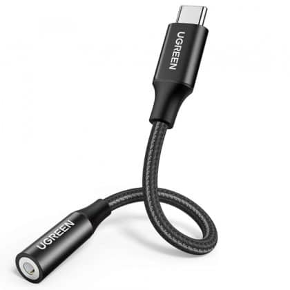 USB-C To 3.5mm Audio Adapter Ugreen Av142, Black