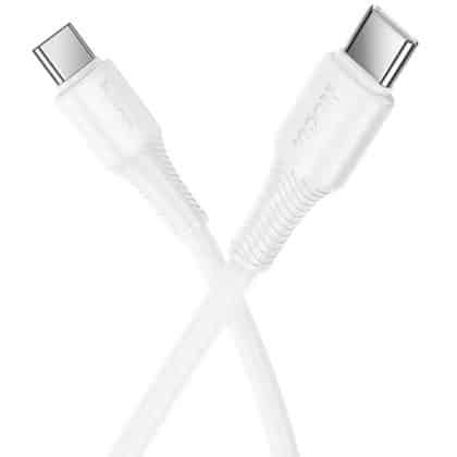 USB-C To USB-C Καλώδιο Hoco X120, 60w, 3a, 1m, White