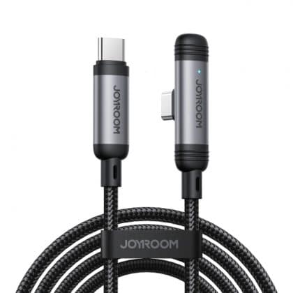 USB-C To USB-C Καλώδιο Joyroom S-A56 Enjoyx Angled, 60w, 3a, 1.2m, Black