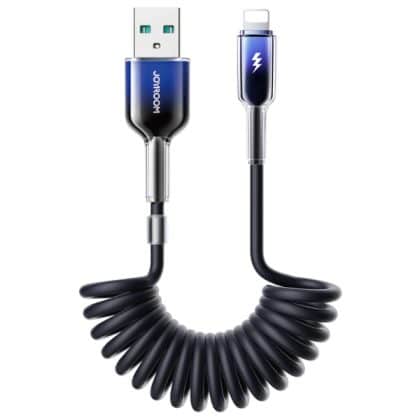 USB-A To Lightning Καλώδιο Joyroom S-A43 Crystal, 18w, 2.4a, 1.5m, Black