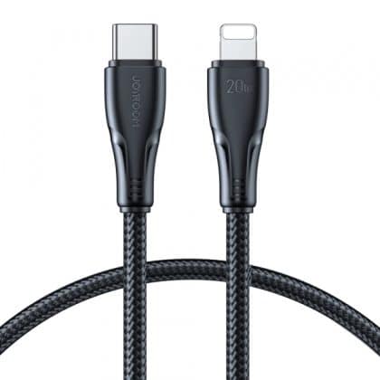 USB-C To Lightning Καλώδιο Joyroom Surpass, 20w, 2.4a, 0.25m, Black