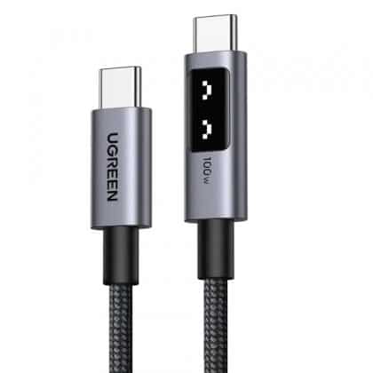USB-C To USB-C Καλώδιο Ugreen L509, 100w, 5a, 0.5m, Grey