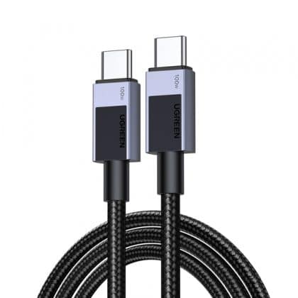 USB-C To USB-C Καλώδιο Ugreen L512, 100w, 5a, 1m, Grey