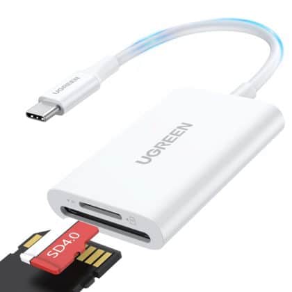 USB-C Card Reader Ugreen Cm265, Sd - MicroSD, White