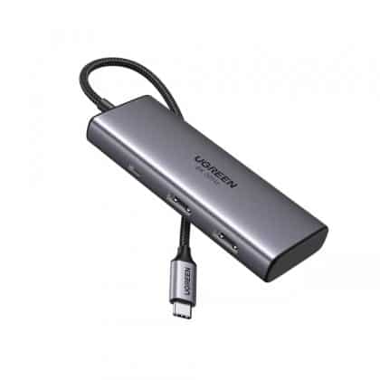 USB-C Hub Ugreen Cm498 (15852), 2 X USB-A 3.0 - 2 X USB-C - 2 X Hdmi, Grey