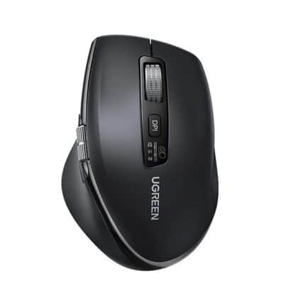 Wireless Mouse Ugreen M751, 5000dpi, Bt / Wi-Fi, Black