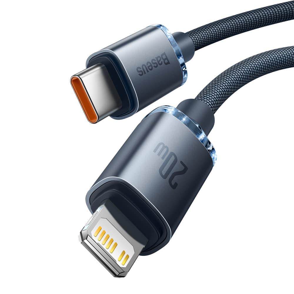 Baseus Crystal Shine Series cable USB cable for fast charging and data transfer USB Type C - Lightning 20W 2m black (CAJY000301) - Image 4