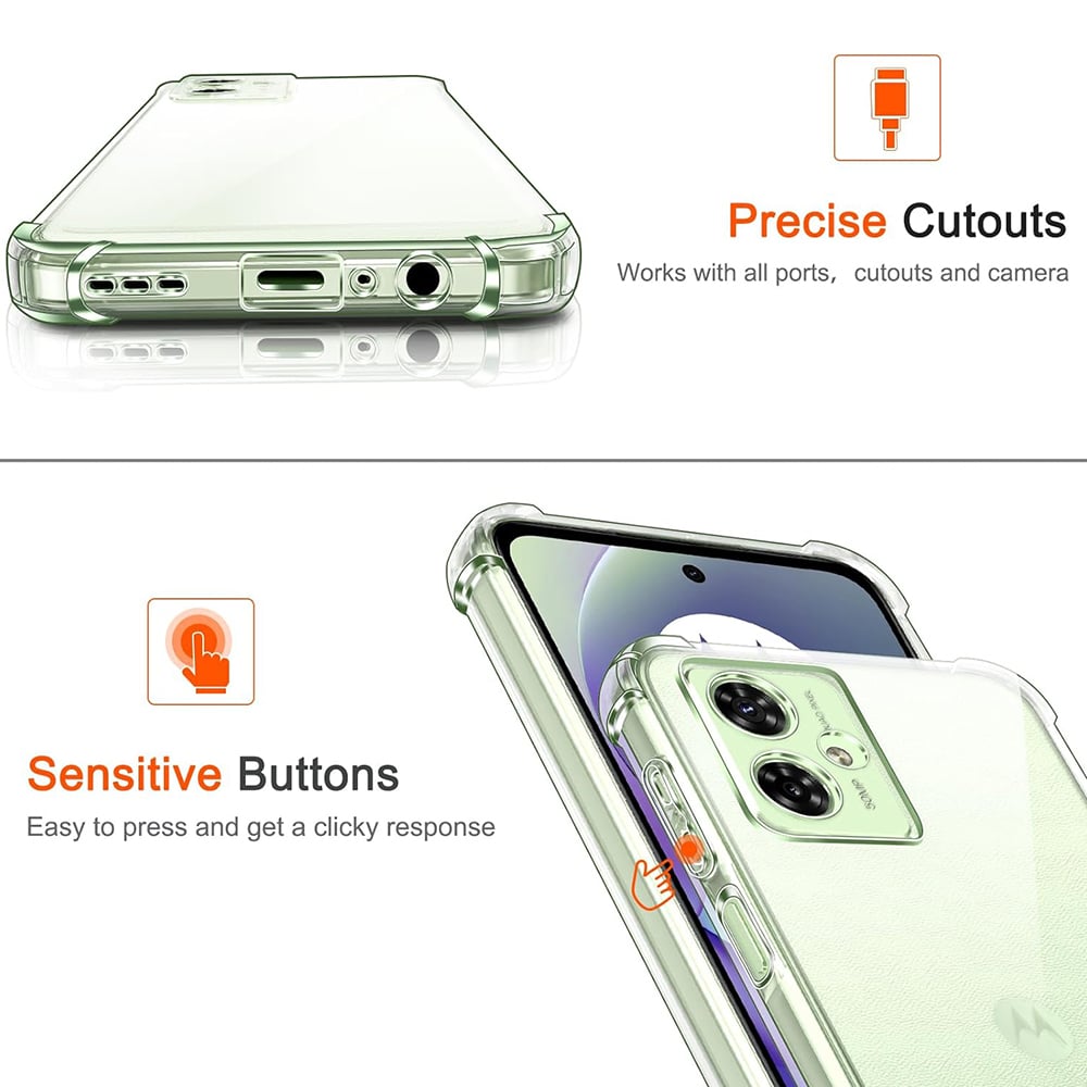 Techsuit Shockproof Clear Silicone - θήκη για Motorola Moto G54 Power - Διάφανο - Image 6