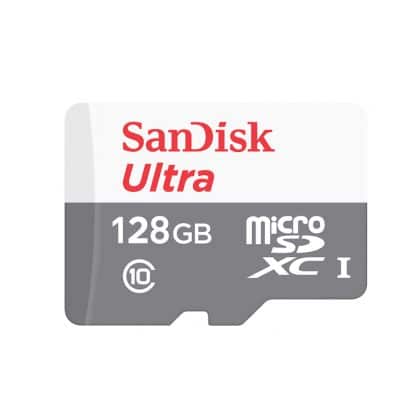 Sandisk - Κάρτα Μνήμης Ultra (sdsqunr-128g-Gn6mn) - Android MicroSDXC, 128gb, Class 10/uhs-1 U1 - Λευκό / Γκρι