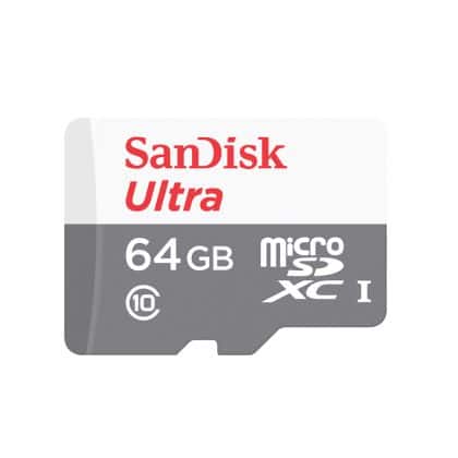 Sandisk - Κάρτα Μνήμης Ultra (sdsqunr-064g-Gn3mn) - MicroSDXC Για Android, 64gb, Class 10/uhs-1 U1 - Λευκή / Γκρι
