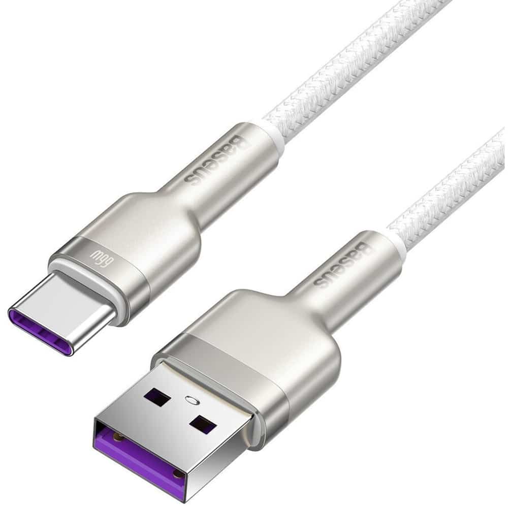 Baseus Cafule Series Metal Data USB - USB Typ C 66W cable 2m white (CAKF000202) - Image 2