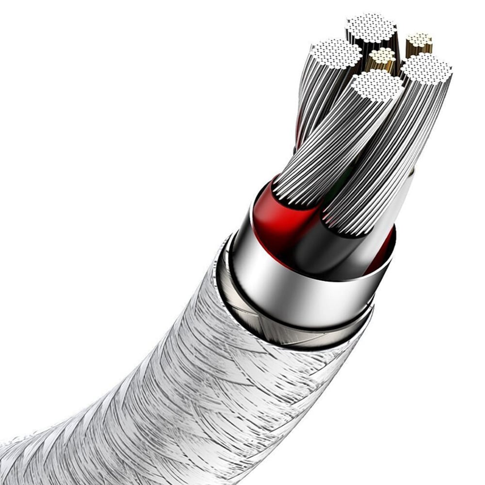 Baseus Cafule Series Metal Data USB - USB Typ C 66W cable 2m white (CAKF000202) - Image 4