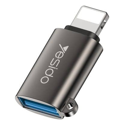 Yesido - Αντάπτορας Otg (gs14) - USB 3.0 Σε Lightning, Plug & Play, 480mbps - Μαύρος
