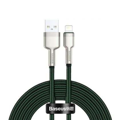 Baseus Καλώδιο USB σε Lightning Cafule, 2.4A, 2m (Πράσινο)