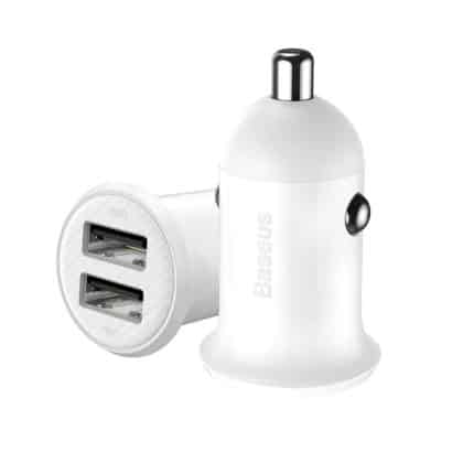 Baseus Grain Pro car charger 2x USB 4.8 A white (CCALLP-02)